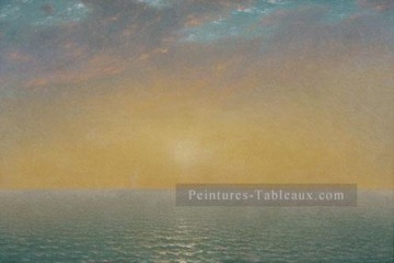 John Frederick Kensett Coucher de soleil sur la mer Paysage marin Peinture à l'huile